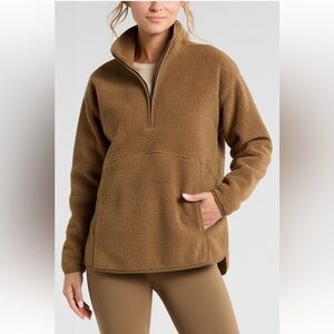 Zella faux shearling half zip Jacket